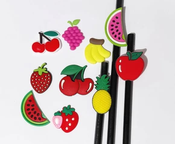 Lápis C/ponteira Fruta Emborrachado Pacote com 10 Unidades