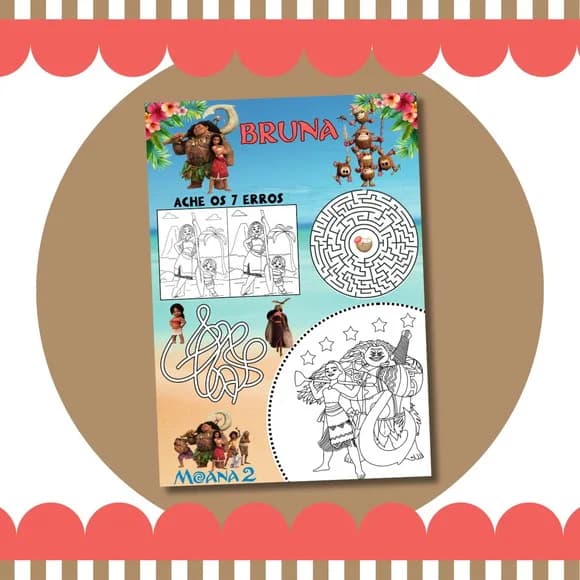 Livro Diversão Moana