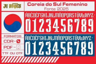 Fonte Coreia do Sul Femenino 2025