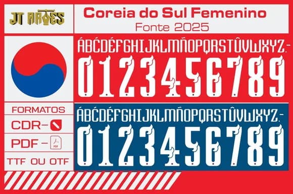 Fonte Coreia do Sul Femenino 2025