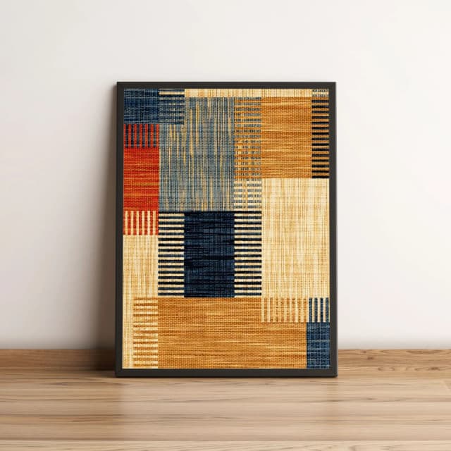 Quadro Decorativo Abstrato Geométrico Tons Terrosos 2274