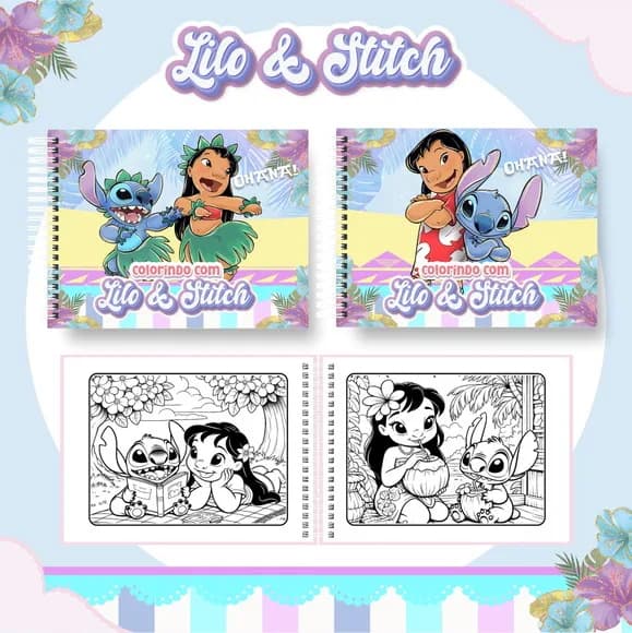 Arquivo Livro de Colorir Lilo e Stitch 01