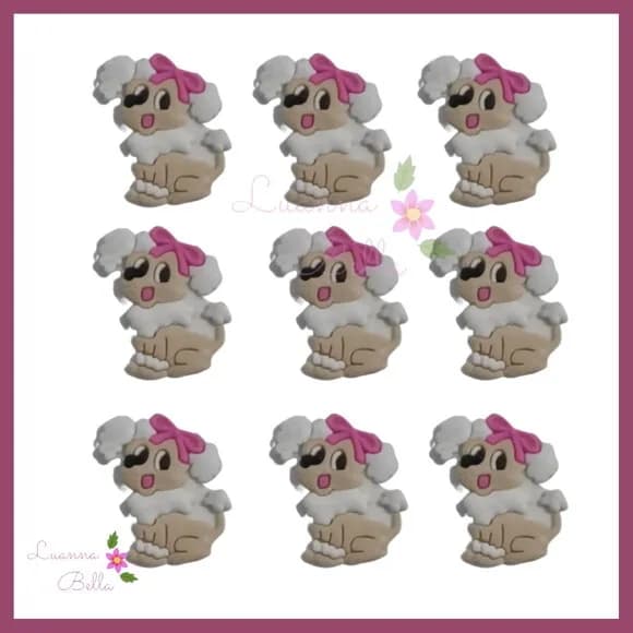 Aplique Emborrachado Modelo Cachorrinha - pcts c/7unds