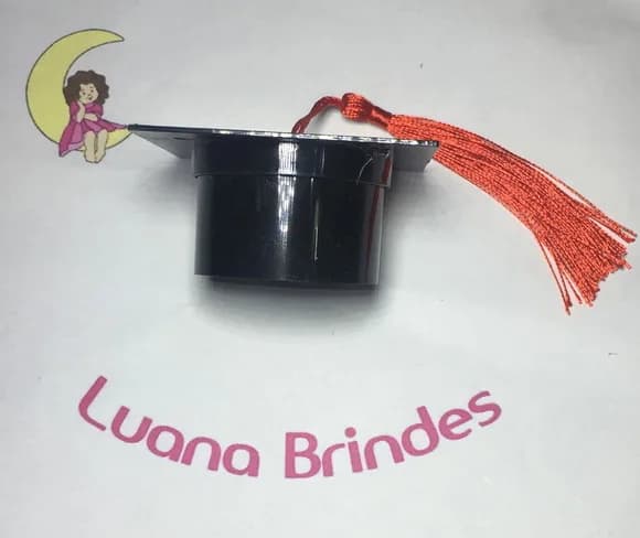 Capelo Formatura Franja Vermelha Pct c/ 3 Unidades