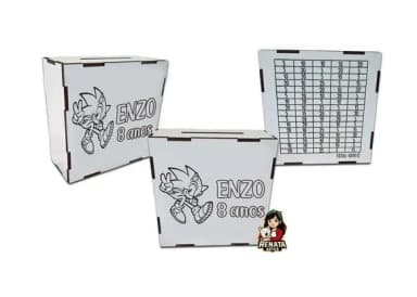 Cofrinho Personalizado Sonic Lembrancinha