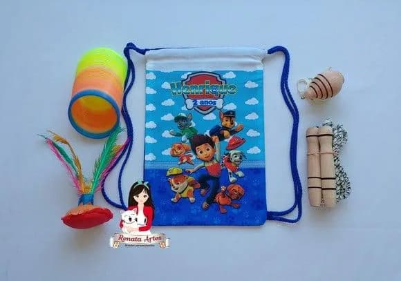 Mochila Boa Infância Personalizada Tema Patrulha Canina