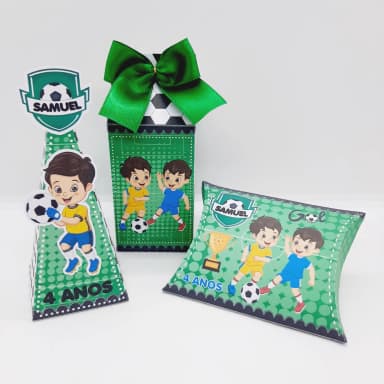 PEGUE E MONTE - Kit Festa FUTEBOL - Decoração de Festa - Caixinhas Personalizadas