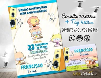 Convite Digital C/tag Convite Mongo e Drongo 2