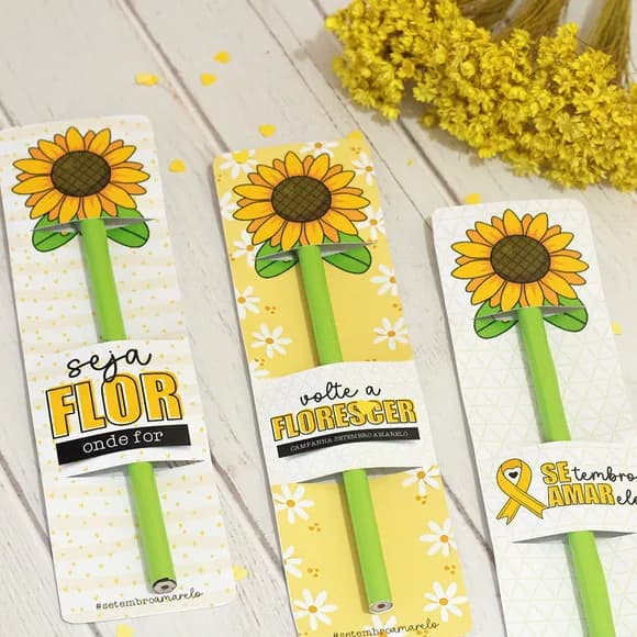 Card com Lápis Setembro Amarelo