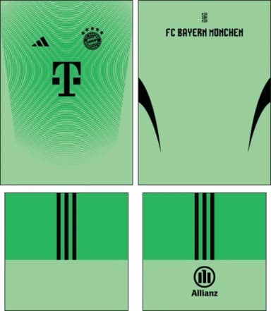 Arte Vetor Camisa Bayern München Goleiro 2025-2026
