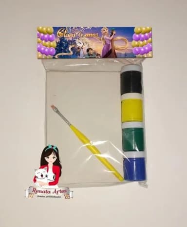 Kit Pintura Personalizado Rapunzel Enrolados