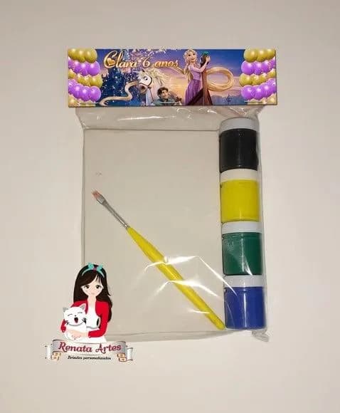 Kit Pintura Personalizado Rapunzel Enrolados