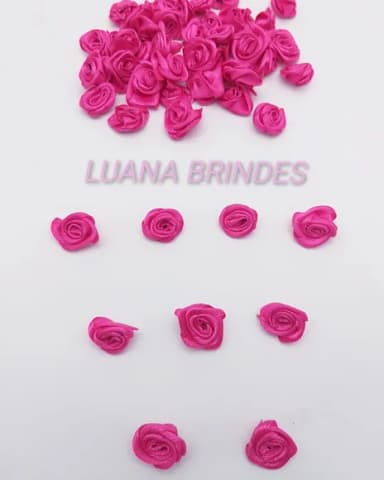 Flor Rococó Pink - 14mm - Pct com 50 Unidades