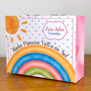PEGUE E MONTE - Sacolinhas Personalizadas PRIMEIRA VOLTA AO SOL MENINA - Decoração de Festa | Lembrancinhas | Aniversário | Personalizados