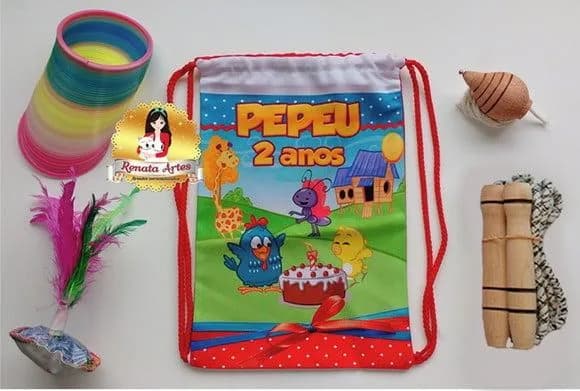 Mochila Boa Infância Tema Galinha Pintadinha Colorida