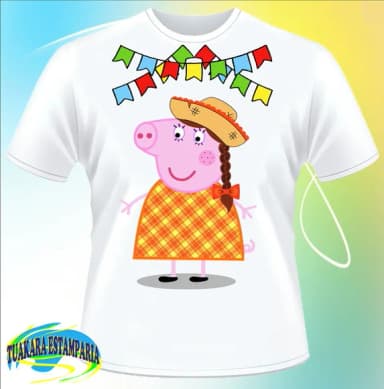 Camiseta Junina 07 Mamãe Pig