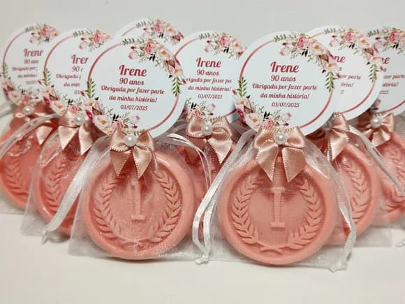Lembrancinha 70 Anos, Sabonete Letra Inicial Personalizada