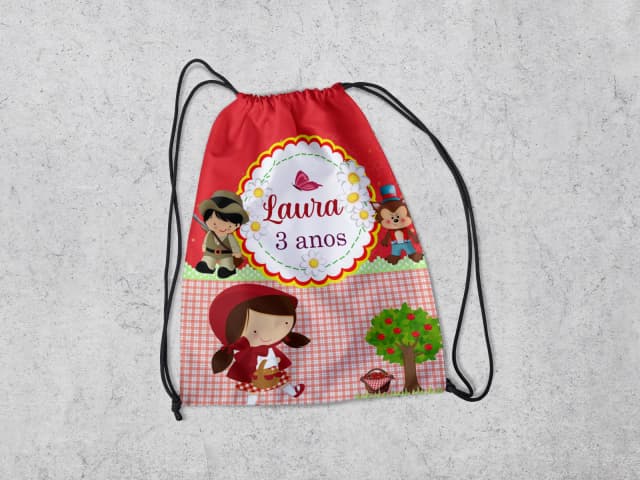 Mochilinha Personalizada Chapeuzinho Vermelho