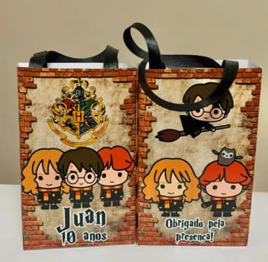 Sacolinhas Personalizada Harry Potter Lembrancinhas Para Aniversário