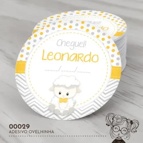 Adesivo Redondo Ovelhinha - 00029