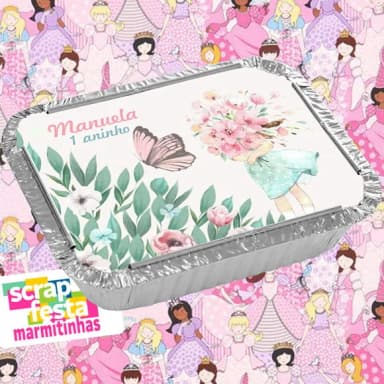 Marmitinha Personalizada Festa Boneca Aquarela