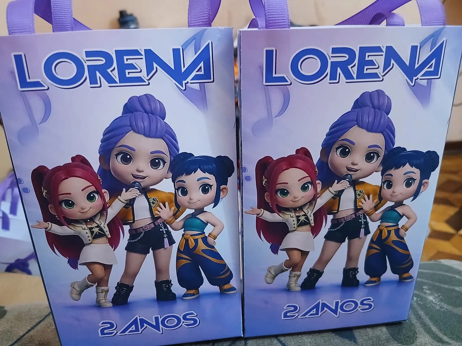 Sacolinha personalizada para lembrancinha Guerreiras do K pop