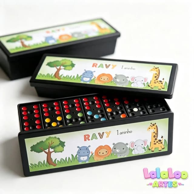 Dominó Safari Baby Personalizado