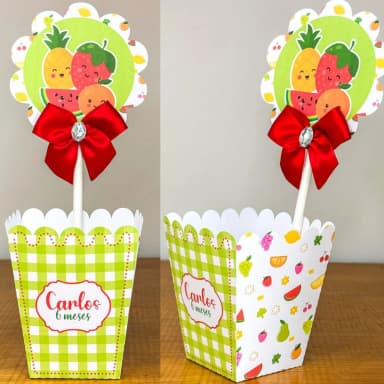 PEGUE E MONTE - Centro de Mesa FRUTINHAS - Decoração de Festa | Lembrancinhas | Aniversário | Personalizados