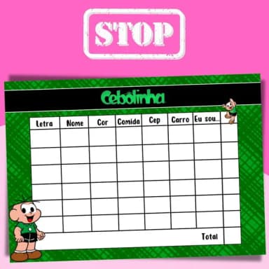 Jogo do Stop ( Conhecido Como Adedanha)