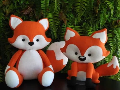 Raposa em Feltro - Kit 2 Peças