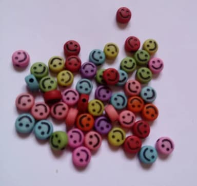 Missanga Smile Colorida 6mm - Pct 100 Unidades