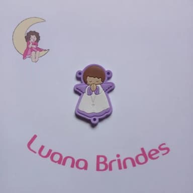 Entremeio Anjinho Lilás de Borracha 5cm Pct 4 Unidades