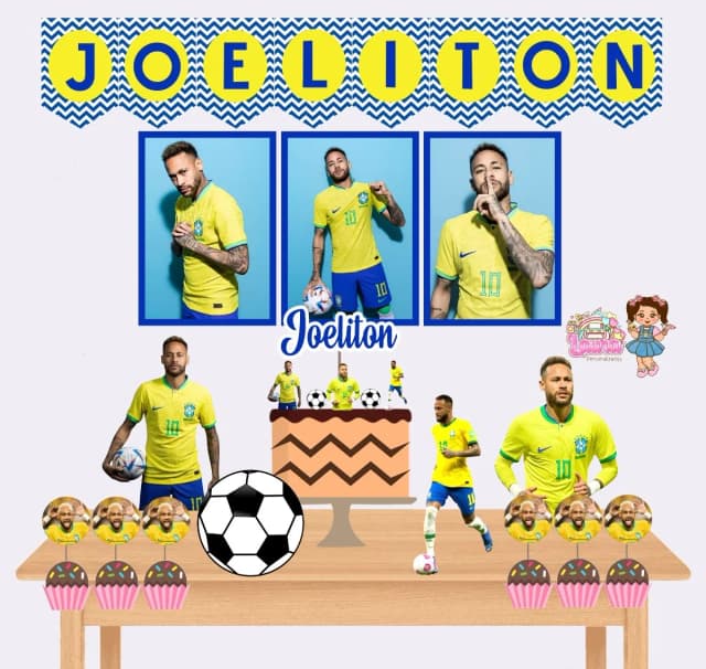 Kit Festa Só Um Bolinho NEYMAR - Decoração de Festa