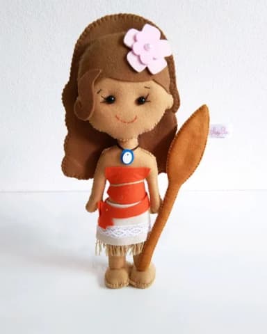 Combo Boneca Moana Lembrança ou Centro de Mesa 10 Peças
