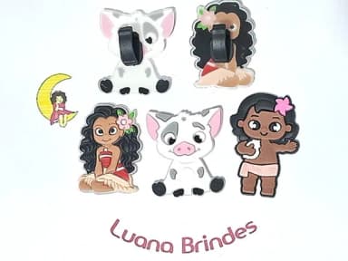Moana com Adaptador para Tênis Pacote com 6 Unidades