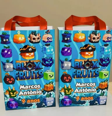 Sacolinhas Personalizadas Blox Fruts Lembrancinhas Para Aniversário