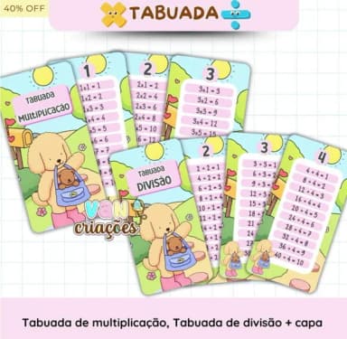 Chaveiro Tabuada Personalizada