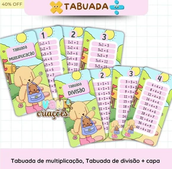 Chaveiro Tabuada Personalizada