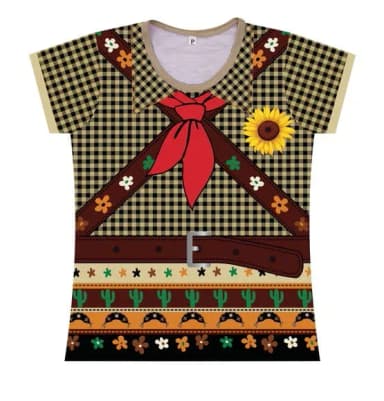 Camiseta Feminina Adulto Caipira Cangaço