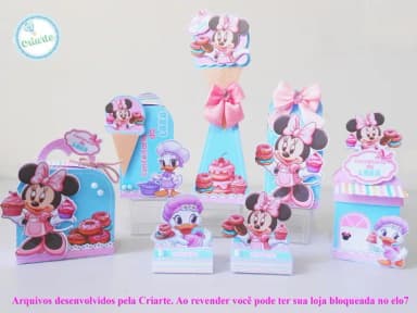 Arquivo de Corte Minnie Confeiteira 21