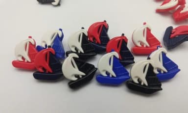 Botão de Barquinho de 1,7cm- 15 unidades