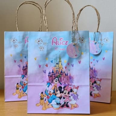 Sacola personalizada 26x19 Lembrancinha as princesas