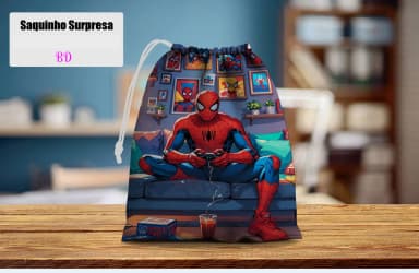Saquinho Supresa para lembrancinhas do Homem Aranha