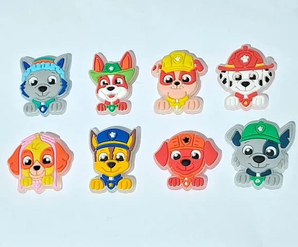Aplique Fosforescente Patrulha Canina Pacotes C/8 Peças