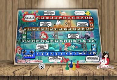 Tabuleiro Educativo Personalizado Ariel