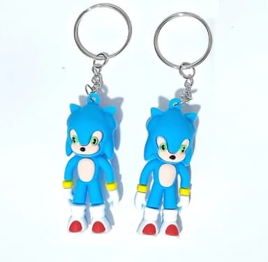 Chaveiro Sonic 3d Emborrachado Pacote com 2 Unidades