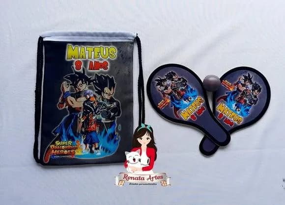Mochila Ping Pong Personalizada Tema Dragon Ball Heroes