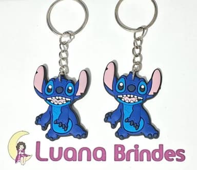 Chaveiro Stitch 4,3cm Emborrachado Pacotes com 6 Unidades