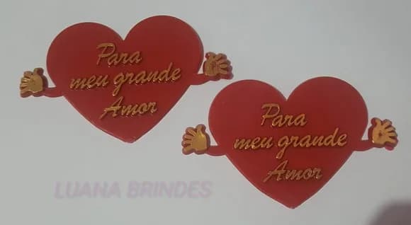 Aplique Para Meu Grande Amor de Acrilico 8,6cm 5 unidades