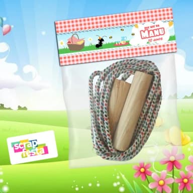 Corda Infantil Personalizada Brinde Festa Pic Nic